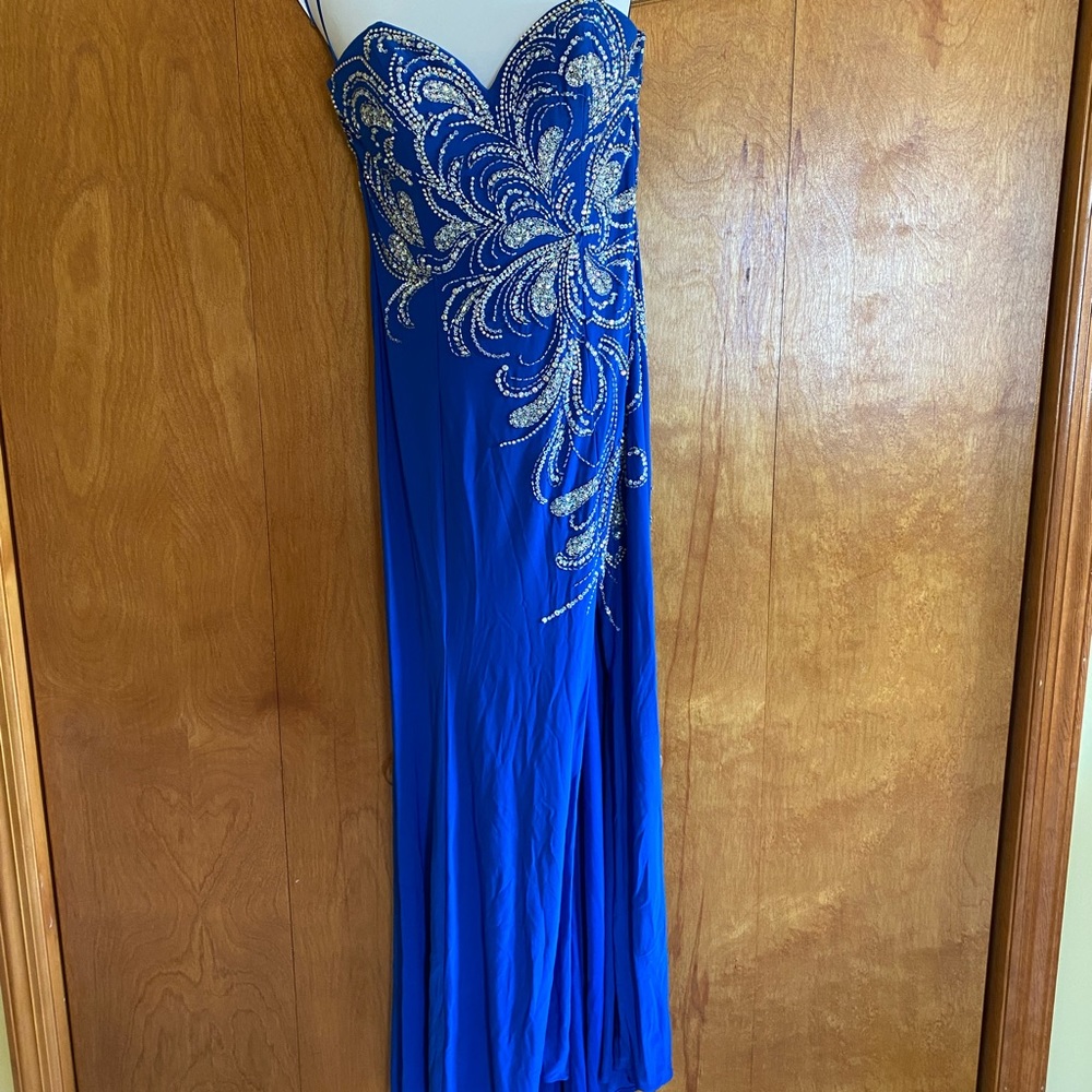 Royal blue prom dress - Picture 2 of 9